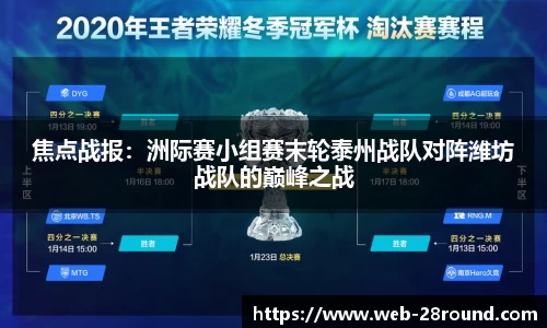 焦点战报：洲际赛小组赛末轮泰州战队对阵潍坊战队的巅峰之战